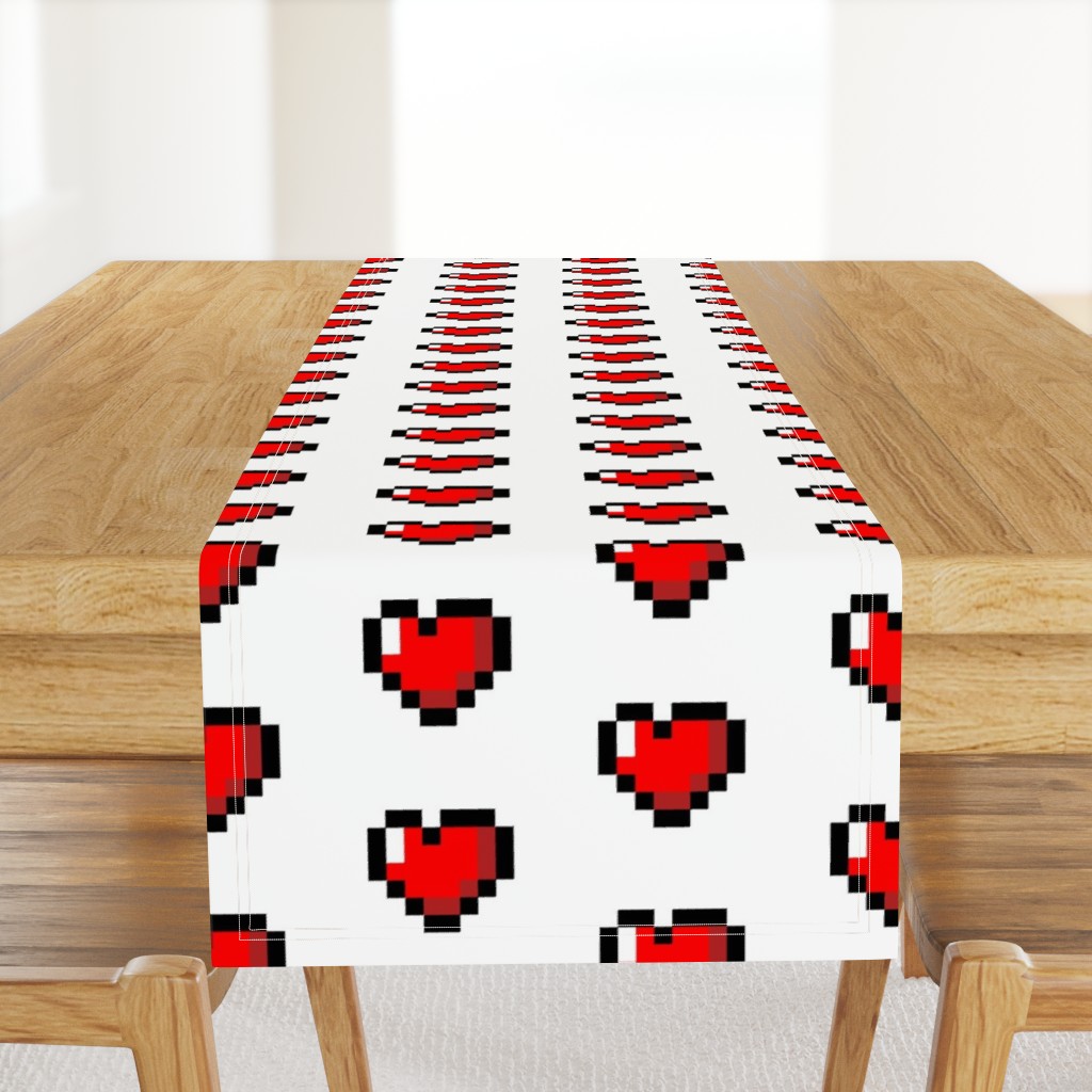   Pixel 8-Bit Heart - White