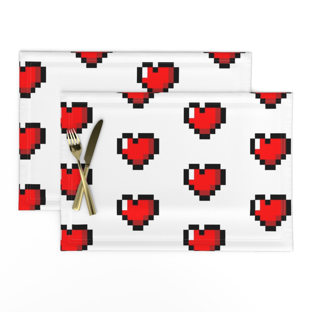   Pixel 8-Bit Heart - White