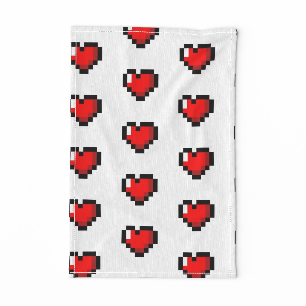   Pixel 8-Bit Heart - White