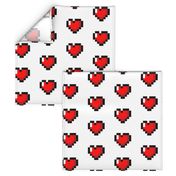   Pixel 8-Bit Heart - White