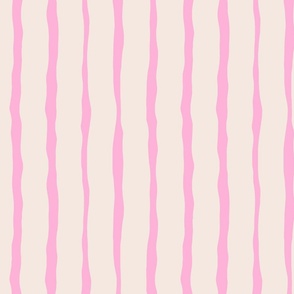 Beautiful pattern with wide vertical lines in pink and beige  colours
