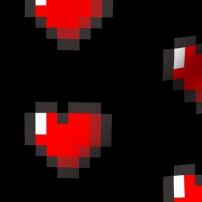   Pixel 8-Bit Heart - Black
