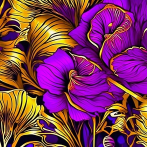 purple flowers and gold foliage XLscale