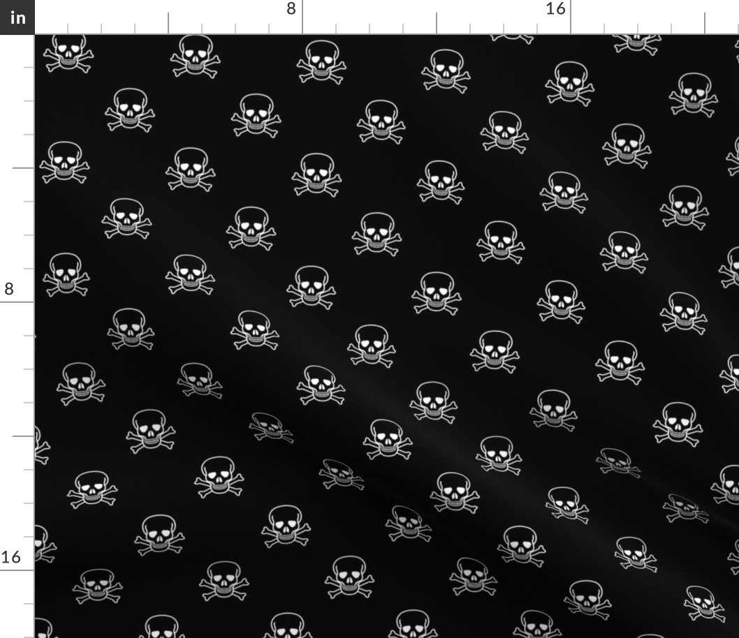 Skull and Cross Bones - Black