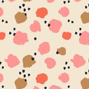 Beautiful seamless pattern with brush strokes, in pastel colours