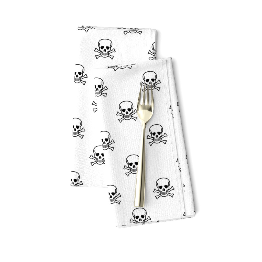 Skull and Cross Bones - White