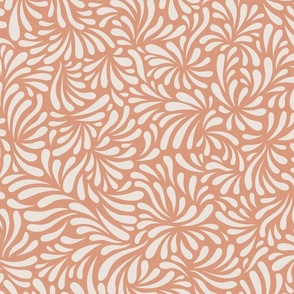 Abstract Petals in Peach Blush and Light Shades / Large