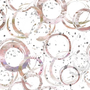 Brush strokes free circles pink red