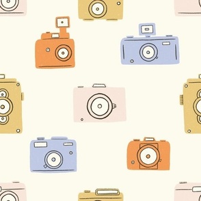 Nostalgic Charm: Colorful Vintage and Retro Photography Cameras from the 80s and 90s