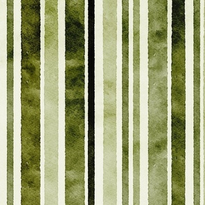 watercolor green stripe - beautiful abstract forest in different shades of green - stylized botanical wallpaper