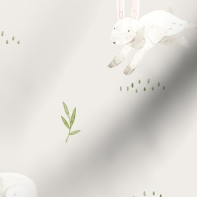 Bunny, Neutral Baby Nursery (bisque-4)