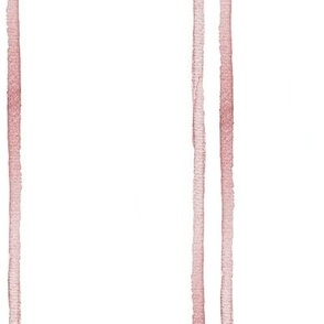 Faded Red Double Strip / Watercolor Stripes
