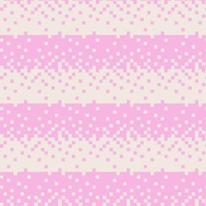 wonky hand drawn checker gradient - pink, cream