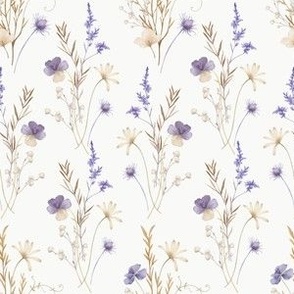Wildflowers on off white