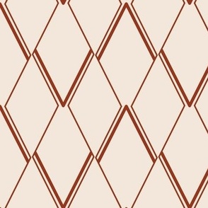 Art Deco Chevrons - Rust - Small