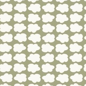 Cloud Pattern in Earth Tone Colors,  Sage Green, 20