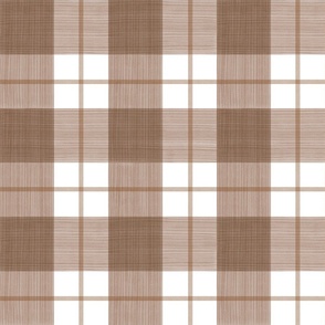Double Buffalo Plaid in Browns on White