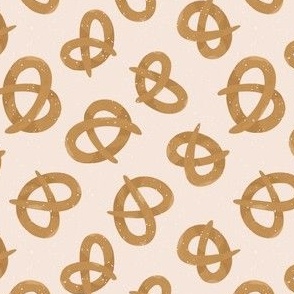 Baked Goods: Whimsy Textured Pretzels on Pink Background