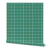 Modern Gingham: Classic Checkered Plaid with a Contemporary Twist on Green Background