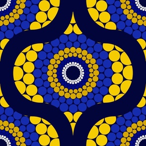 24” Radiant Eye of the Salamanda Dot Mandala Ogee - Large