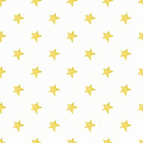 Yellow stars on white 