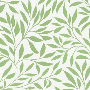 leaf fiesta spring green wallpaper scale