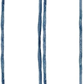 medium indigo blue double stripes / watercolor