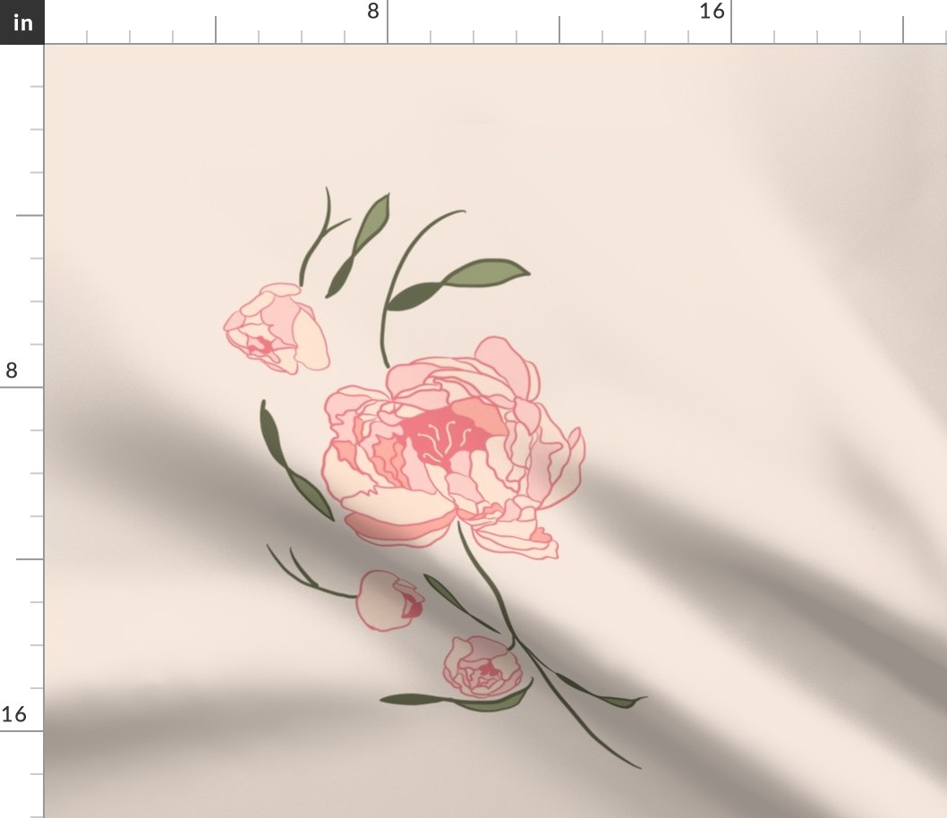 vintage peonies minimal