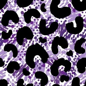 Purple and Black Animal Print