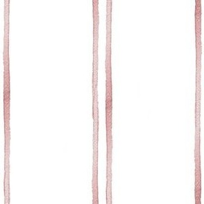 medium red double stripes / watercolor lines