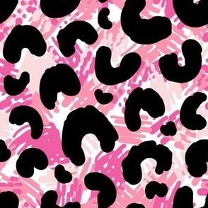 Pink and Black Animal Print