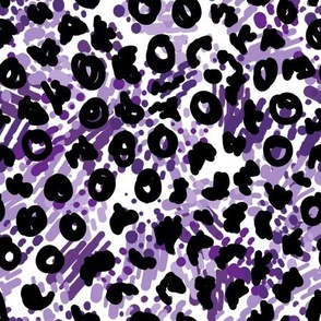 Purple Abstract Animal Print