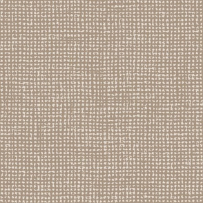 Medium // Beige brown crosshatch burlap woven neutral texture