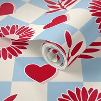 Valentine gingham hearts - be my Valentine