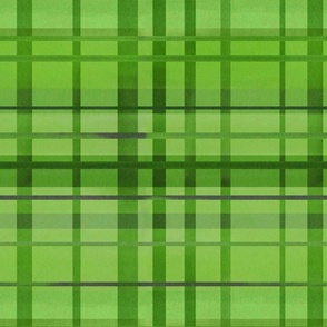 Lime Green Watercolor Plaid