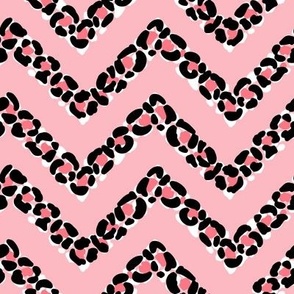 Leopard Print Chevron Pink Pattern