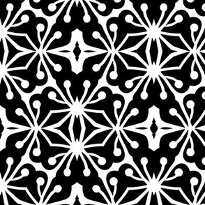 Black and White Abstract Line Art - Small
