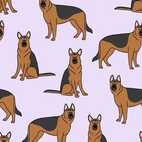 German Shepherds on Paste Purple