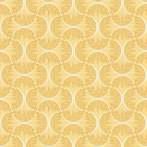 Abstract Mod Ogee Floral Small gold and yellow