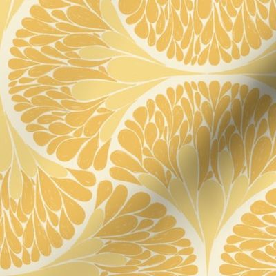 Abstract Mod Ogee Floral Medium gold and yellow