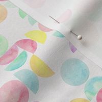 Pastel Watercolor geometric circles extra small scale