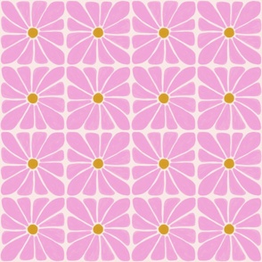 Pink Retro Floral (medium)