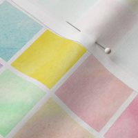 Pastel Watercolor squares in a grid Medium scale
