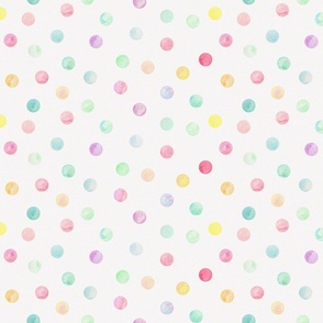 Pastel watercolor polka dots small scale