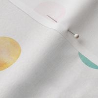 Pastel watercolor polka dots extra medium scale