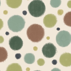 Forest Colors Polka Dots