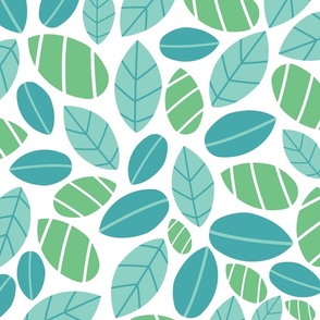 Green Spring Leaf Pattern – Large