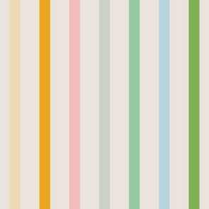 Large -Cool, modern pastel stripes - mint, pastel pink, peach, orange