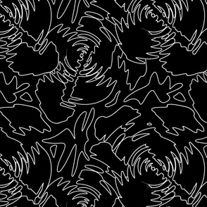 Black and white abstract fashion pattern