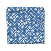 Tropical Navy Tile Geometric in Navy Blue and Soft White - Large - Navy Tropical, Tropical Tile, Tropical Vibes